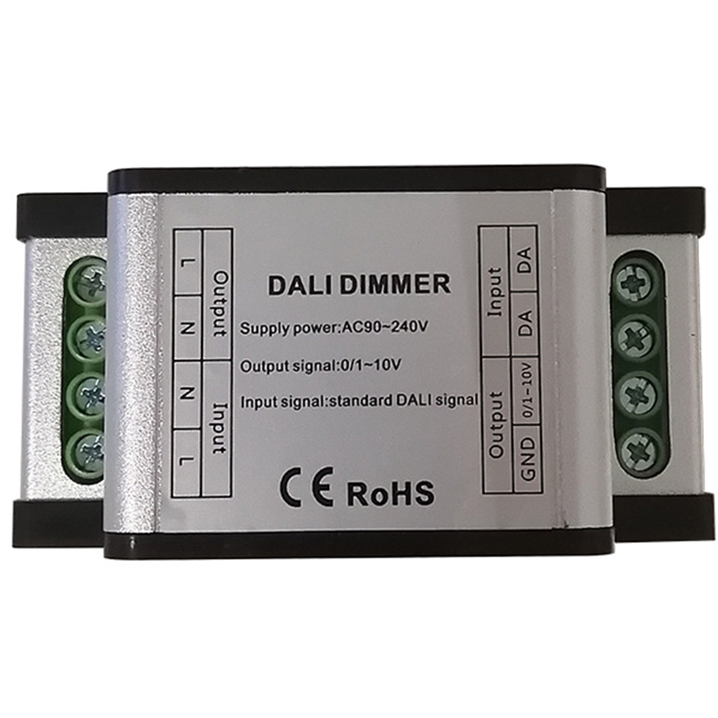 DL108 Rail Type DALI Turn to 0/1-10V Dimmer, Rail Controller